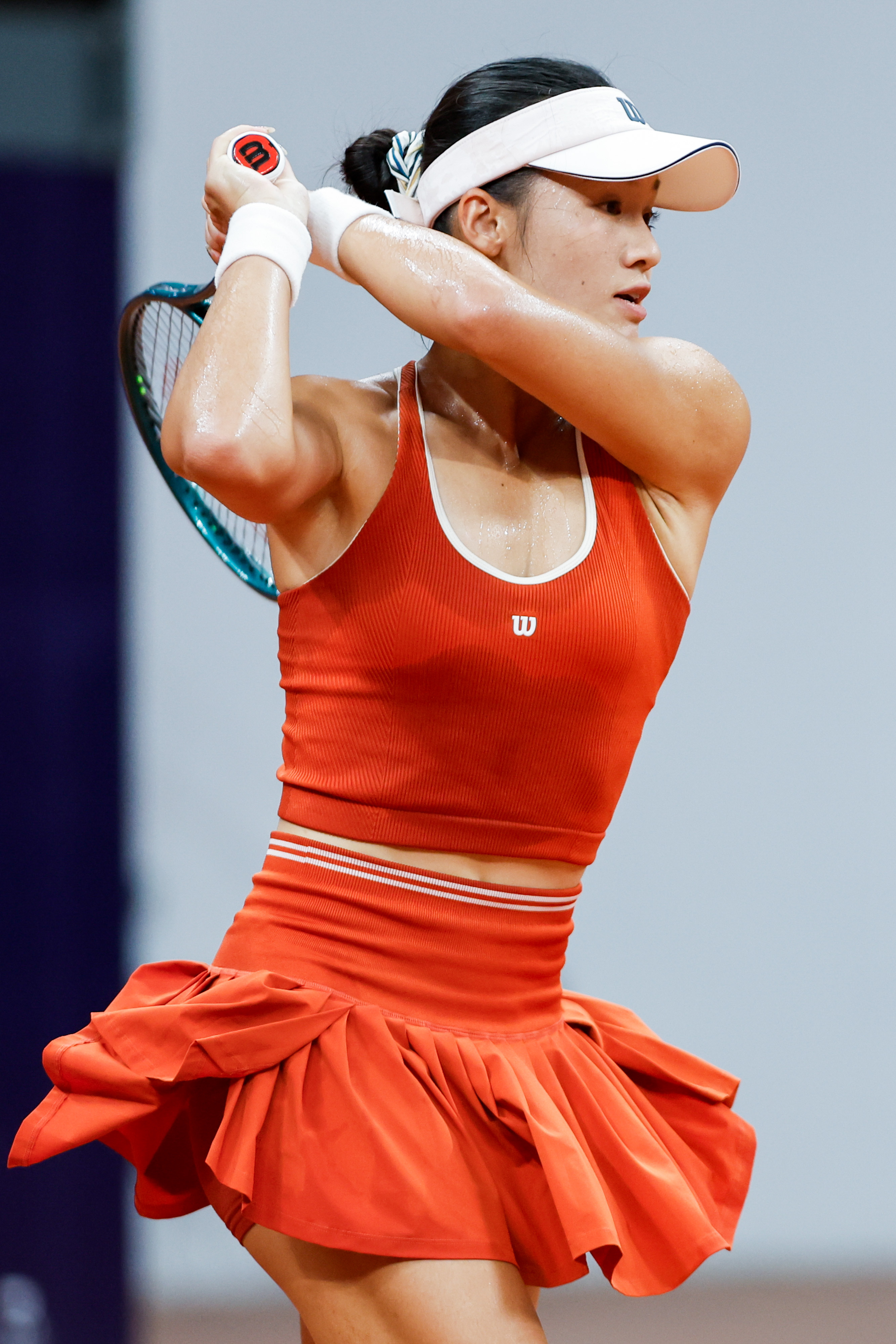 韦思佳把这套裙子演绎得很灵动，她和姚欣辛成为在湖州WTA125k唯二打进16强的