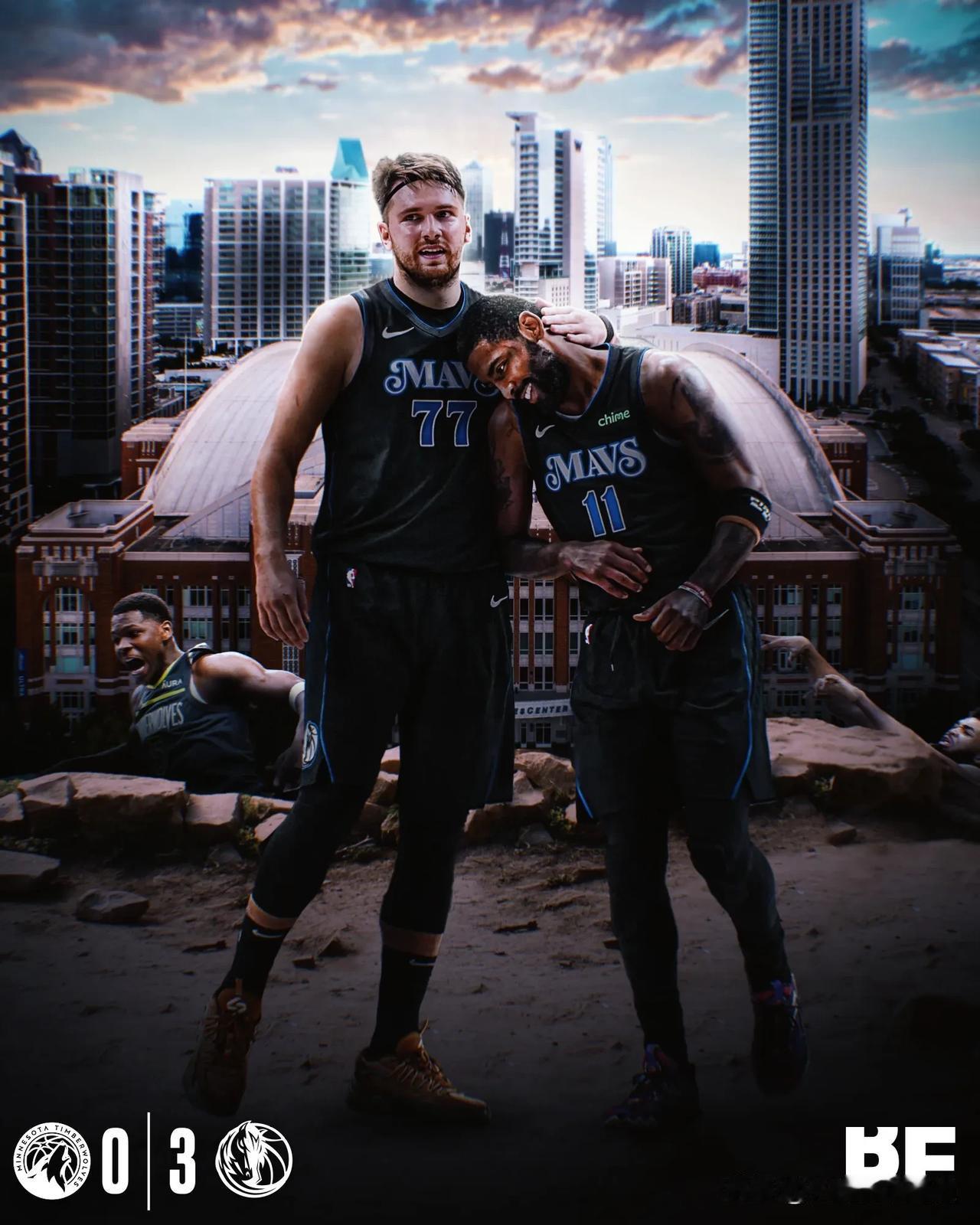 卢卡·东契奇和凯里·欧文在季后赛中分别3次在同一场比赛中得分超过30分。

这是