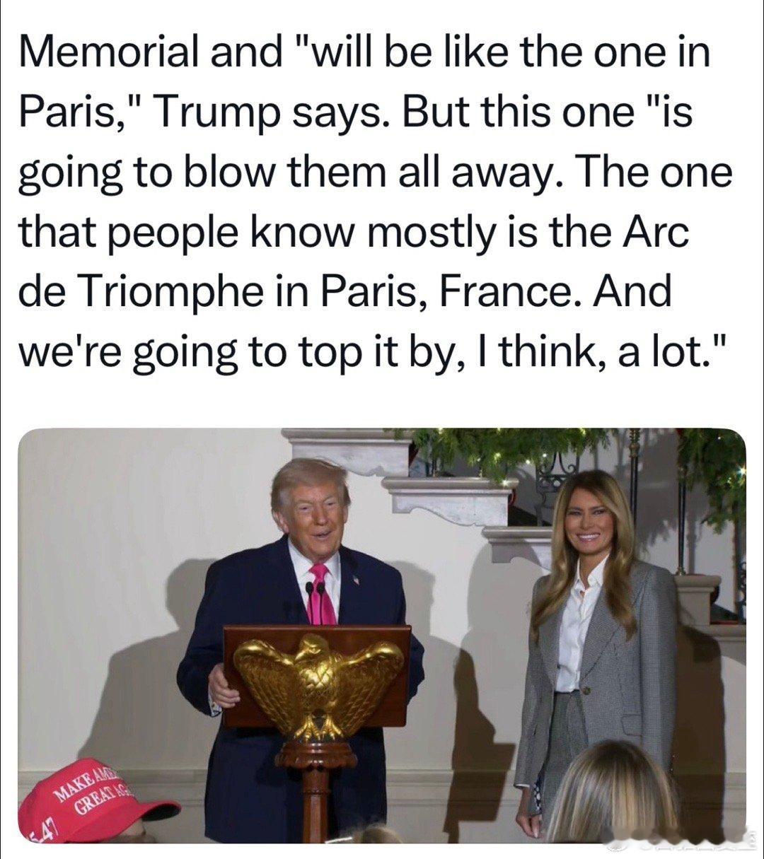 美国总统：林肯纪念堂附近，将修建美版“凯旋门”，世人只知巴黎，我们将远远超越 