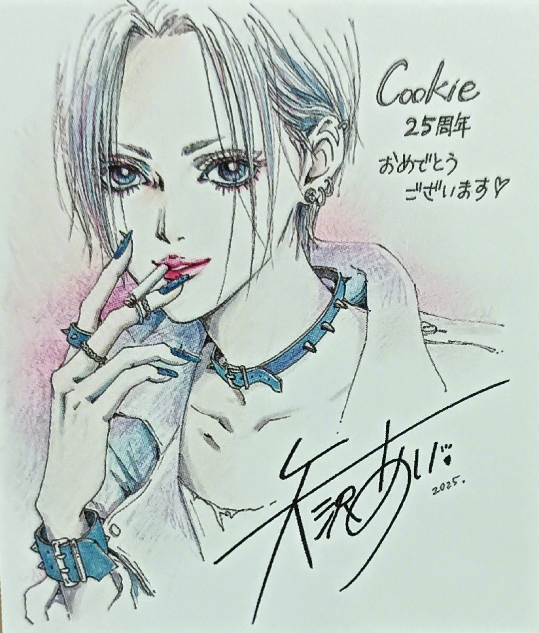 NANA 作者矢泽爱为庆祝COOKIE杂志25周年新绘插画！！今夕是何年[苦涩]