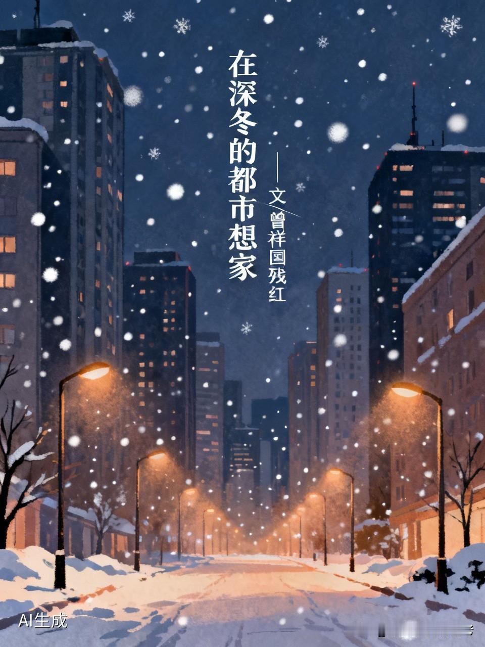 在深冬的都市想家
文/曾祥国残红
在深冬的都是想家，我是你第九亿九千九百九十九个