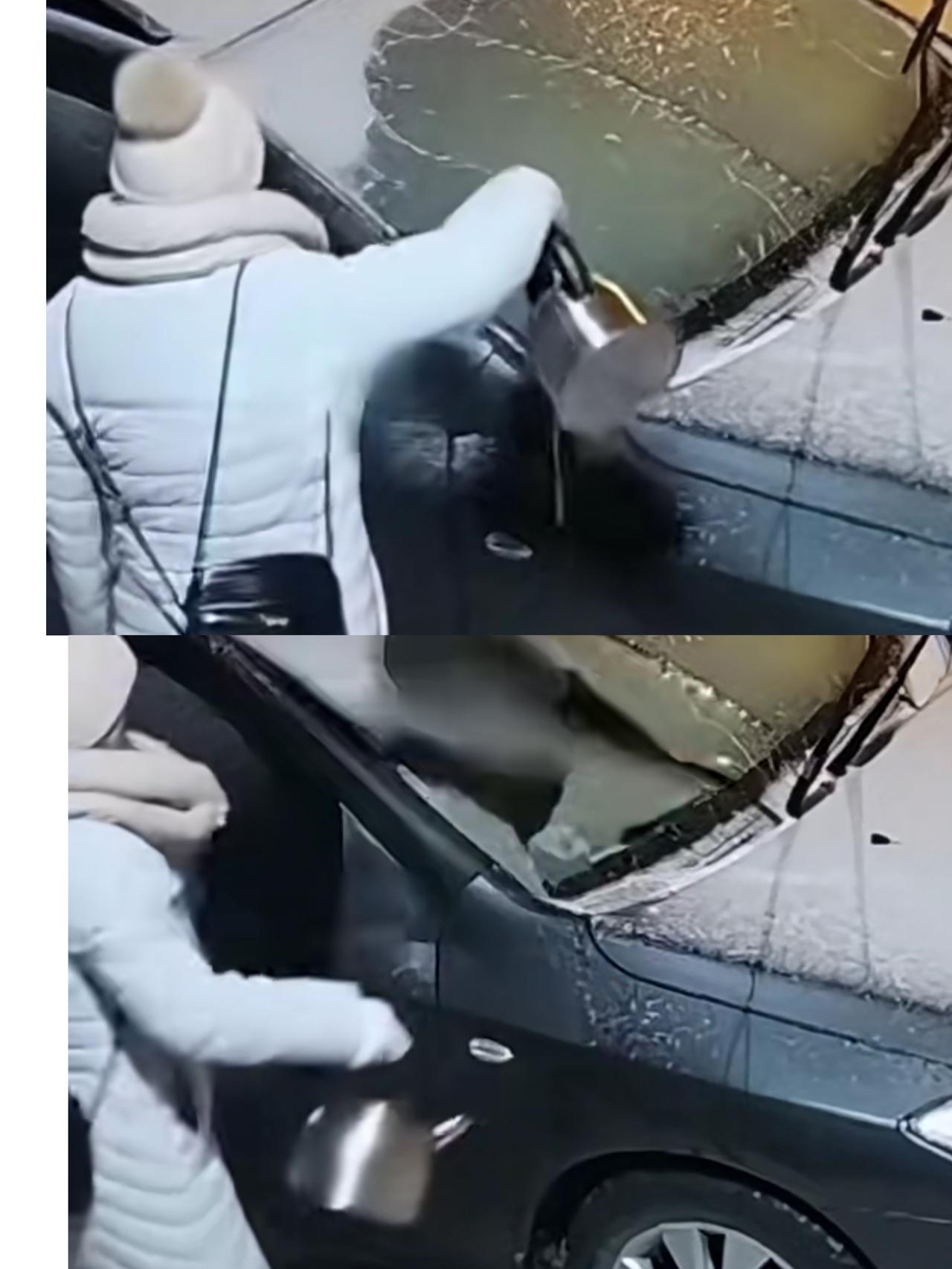 冬天给车除冰浇开水？这操作直接让玻璃“报销”！
 
冬天露天停车，前挡风玻璃结层