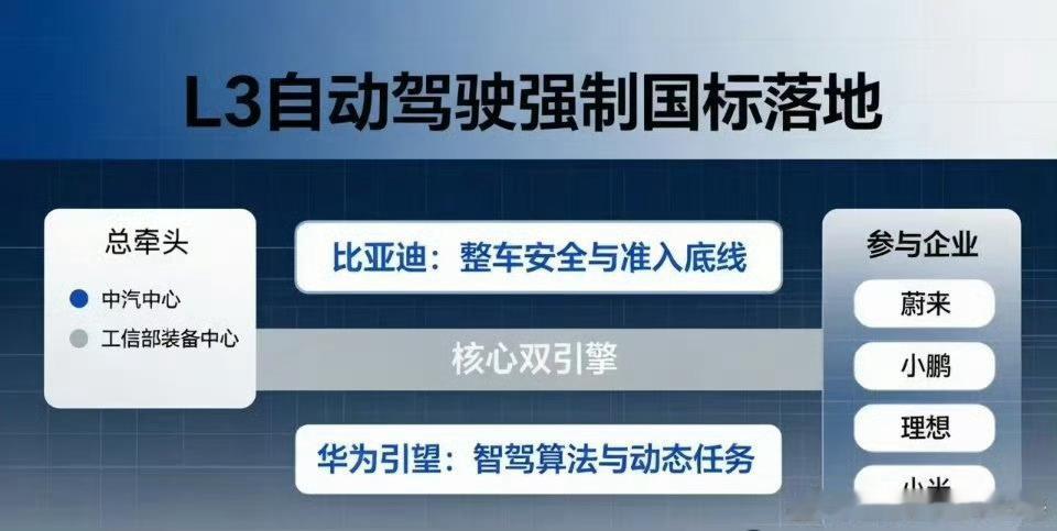据说这是 L3自动驾驶强制国标制定的过程是不是有点意思啊？汽场全开大v聊车新能源