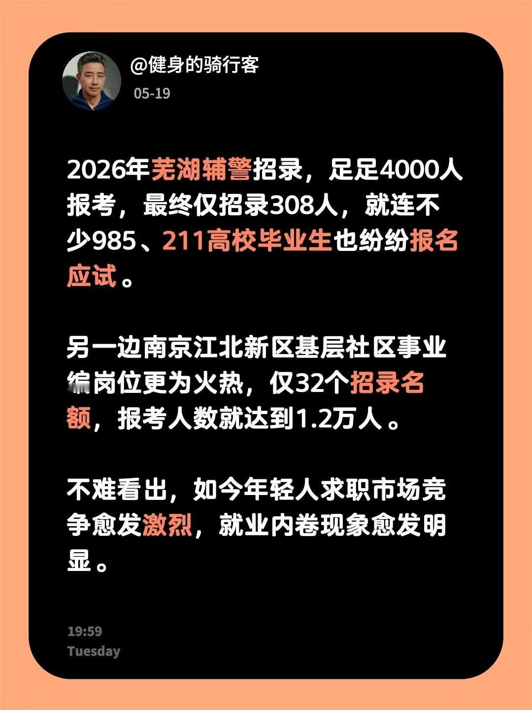 2026年芜湖辅警招录，足足4000人报考，最终仅招录308人，就连不少985、