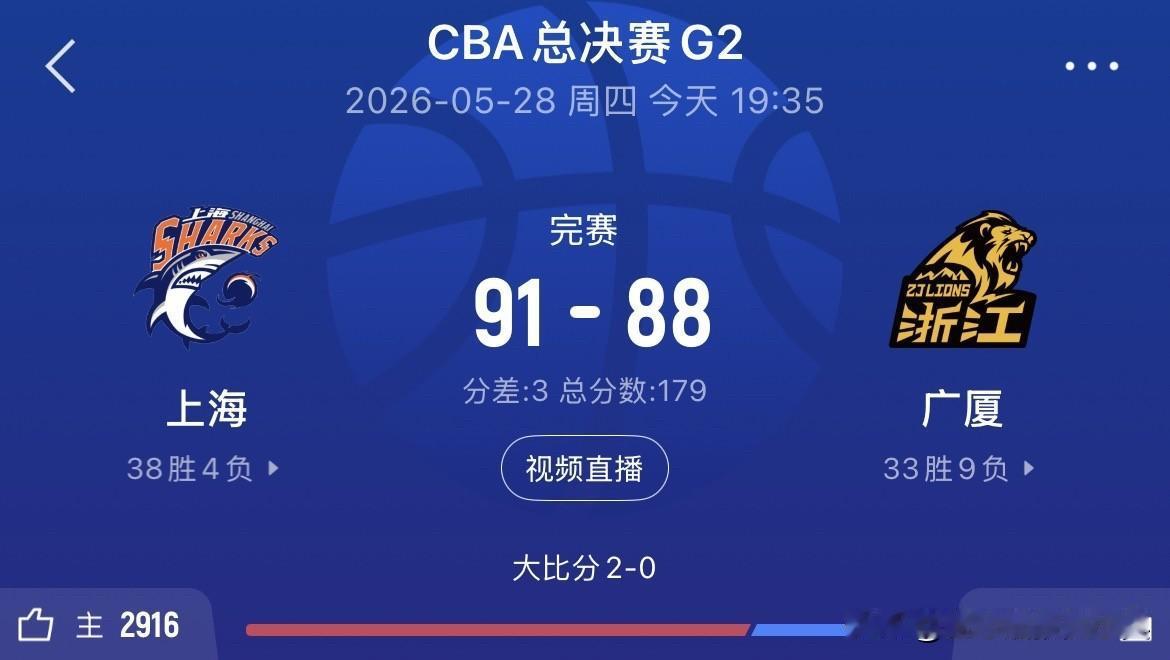上海绝杀广厦2-0！赛后球迷说出三个观点！

1.广厦总分88，布朗（50分）和