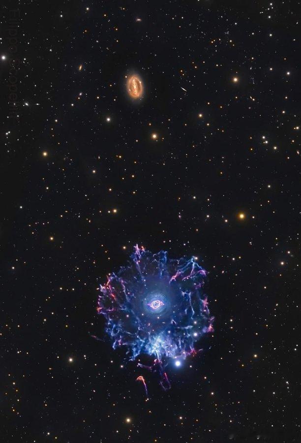 一个宇宙杰作：神秘的猫眼星云太空中最复杂的物体之一隐藏在距离地球3500光年的地