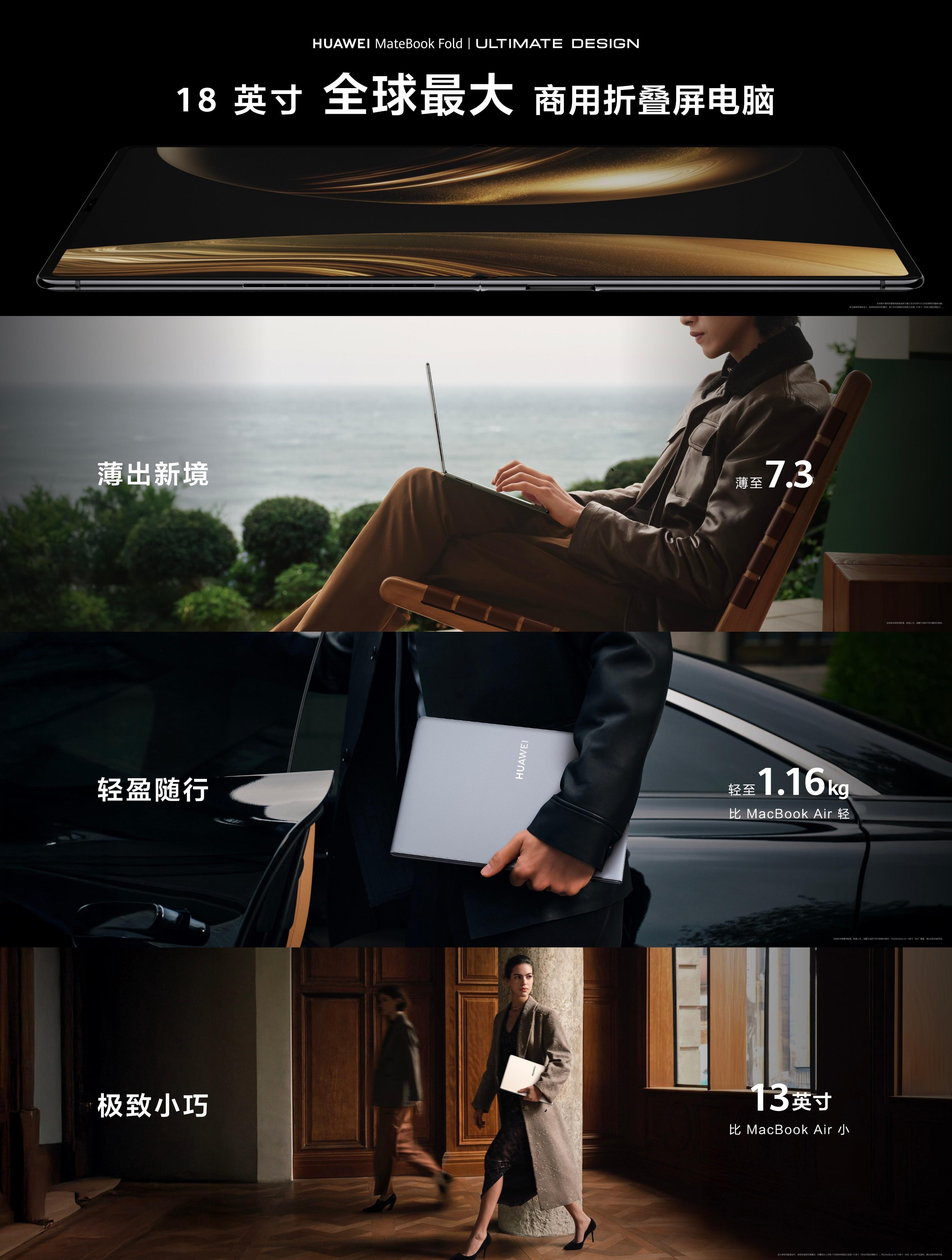 我去！华为玩折叠屏真的玩出新高度了华为MateBook Fold 非凡大师折叠形