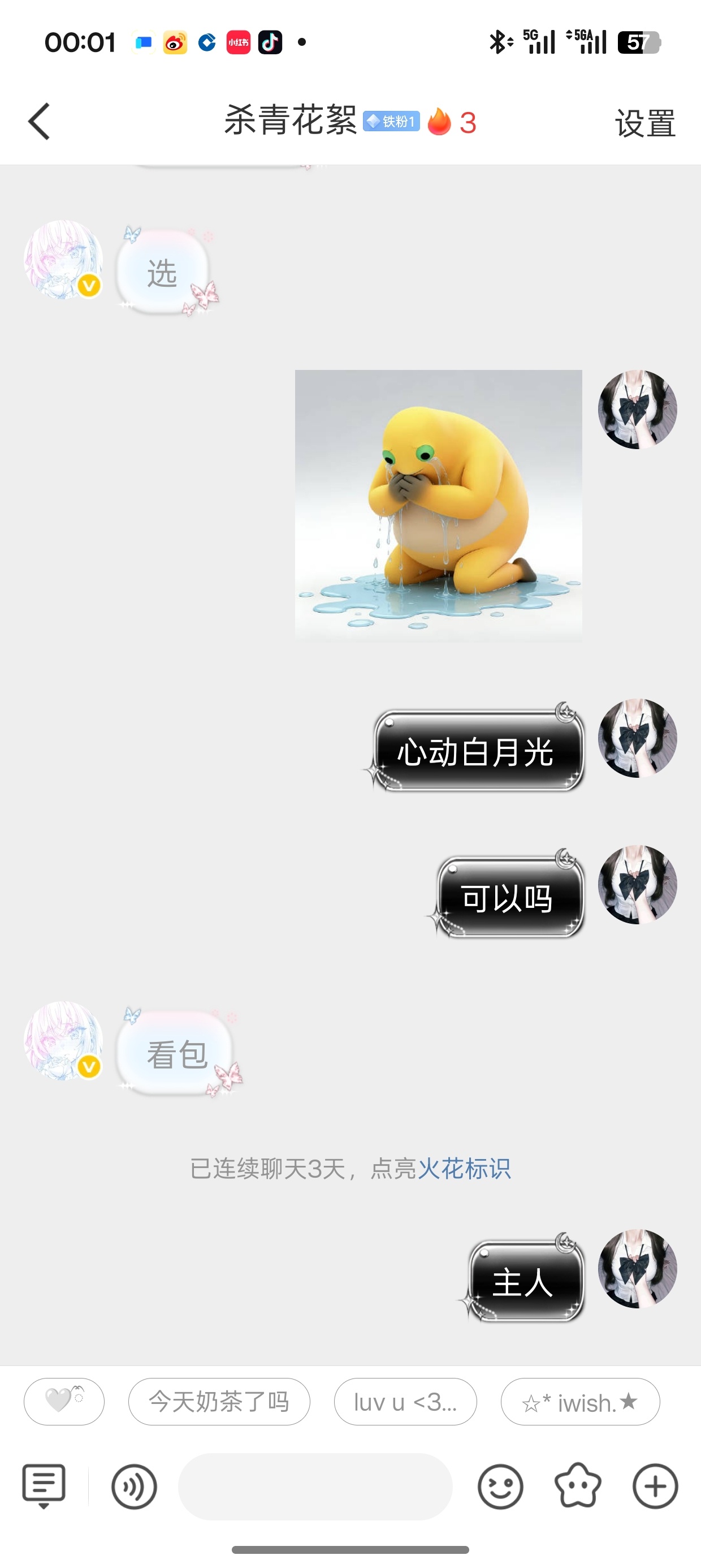 主人。我幸福哭了