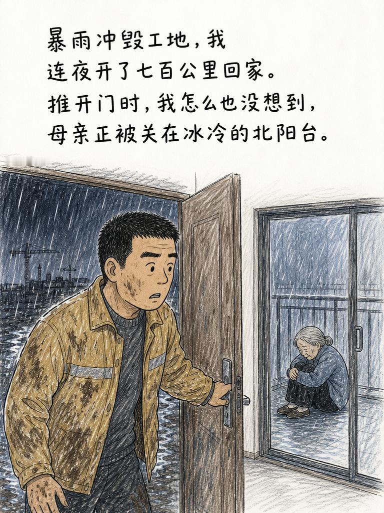 每月我给媳妇2万，让媳妇好好照顾我母亲，没想到当我推开家门，母亲蹲在角落，岳父岳