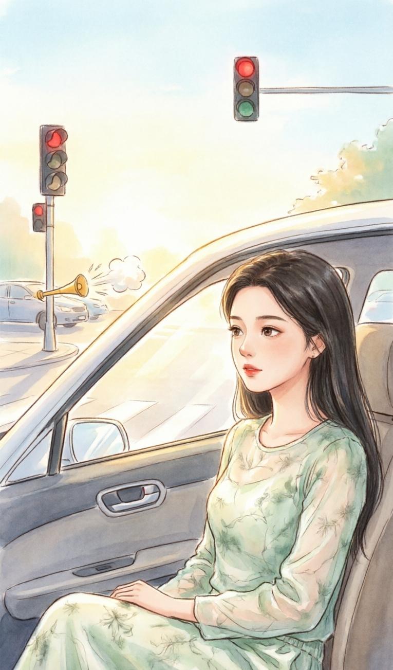 早上等红灯，有人狂按喇叭，有人安静刷手机。

按喇叭的人以为催一下就能快，其实前