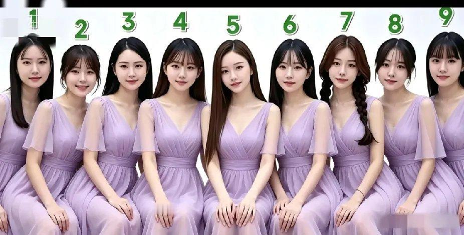 九个姐妹当中，有一个是男扮女装，以你的火眼金睛来看，你能看出来是谁吗？ 