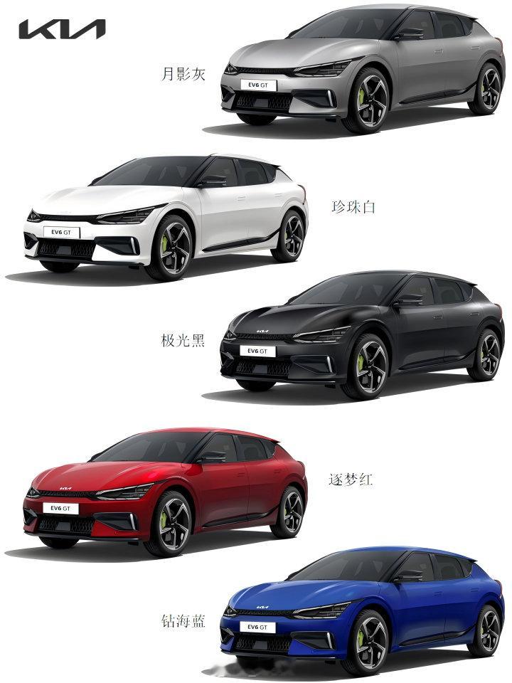 起亚EV6 GT配色   起亚EV6 GT，哪个颜色好看[举手]  