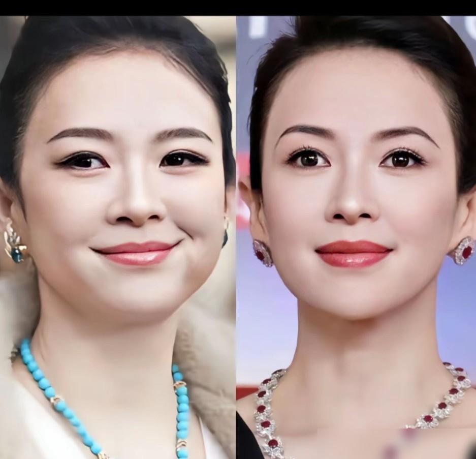 上周三里屯的Tiffany活动，章子怡生图直接炸了评论区。
 
脸圆得像发面馒头