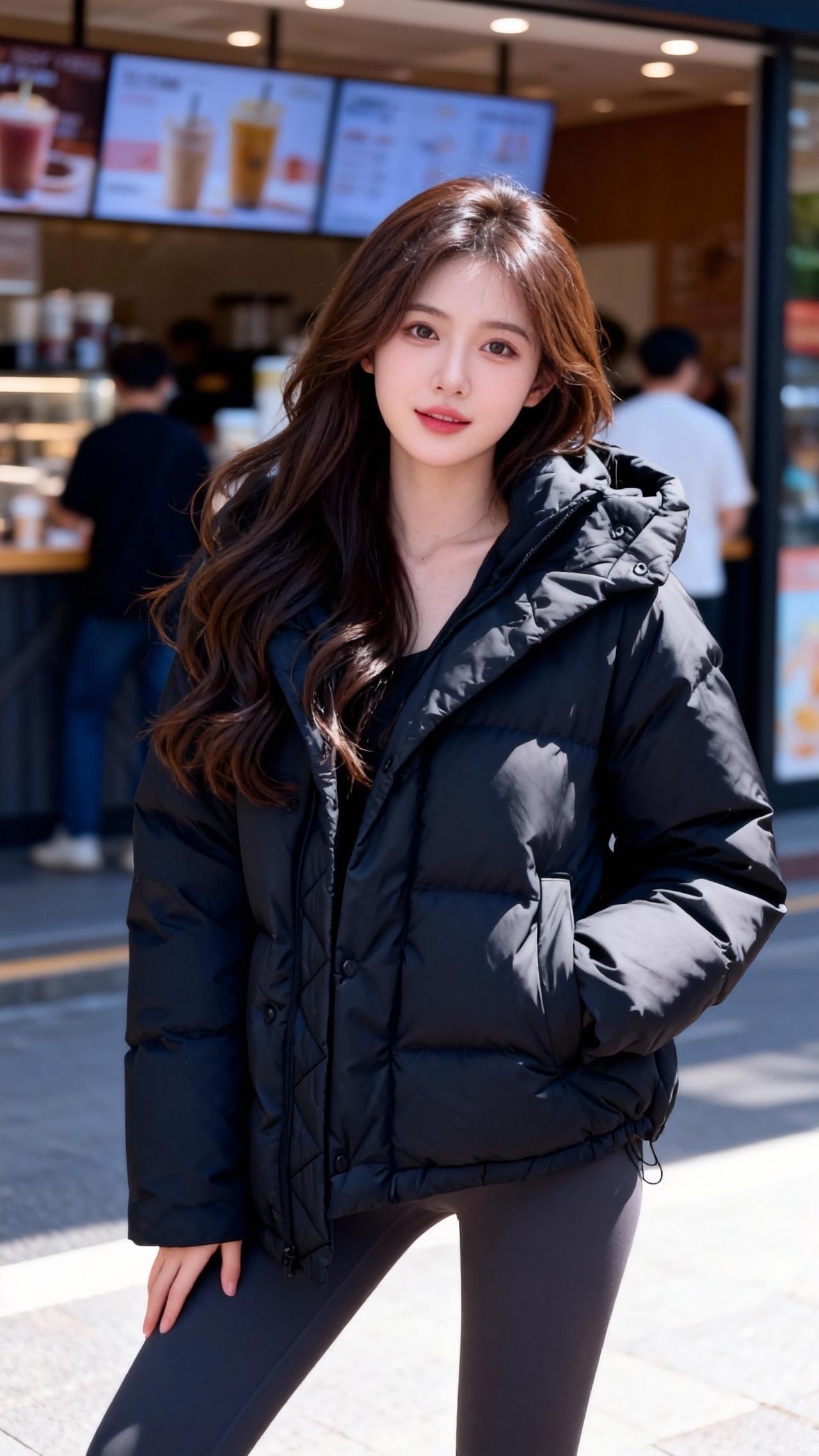 五格羽绒服的版型太好看了吧！！！韩系穿搭 分享穿搭 街拍 羽绒服