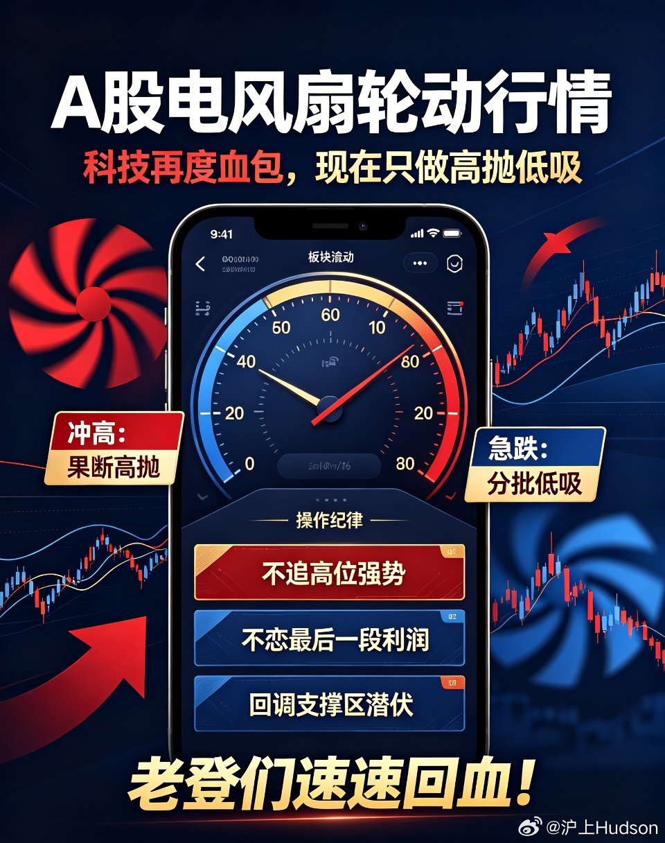 A股电风扇式轮动加剧！科技再度沦为调仓血包，当下只做高抛低吸现阶段的A股，典型电