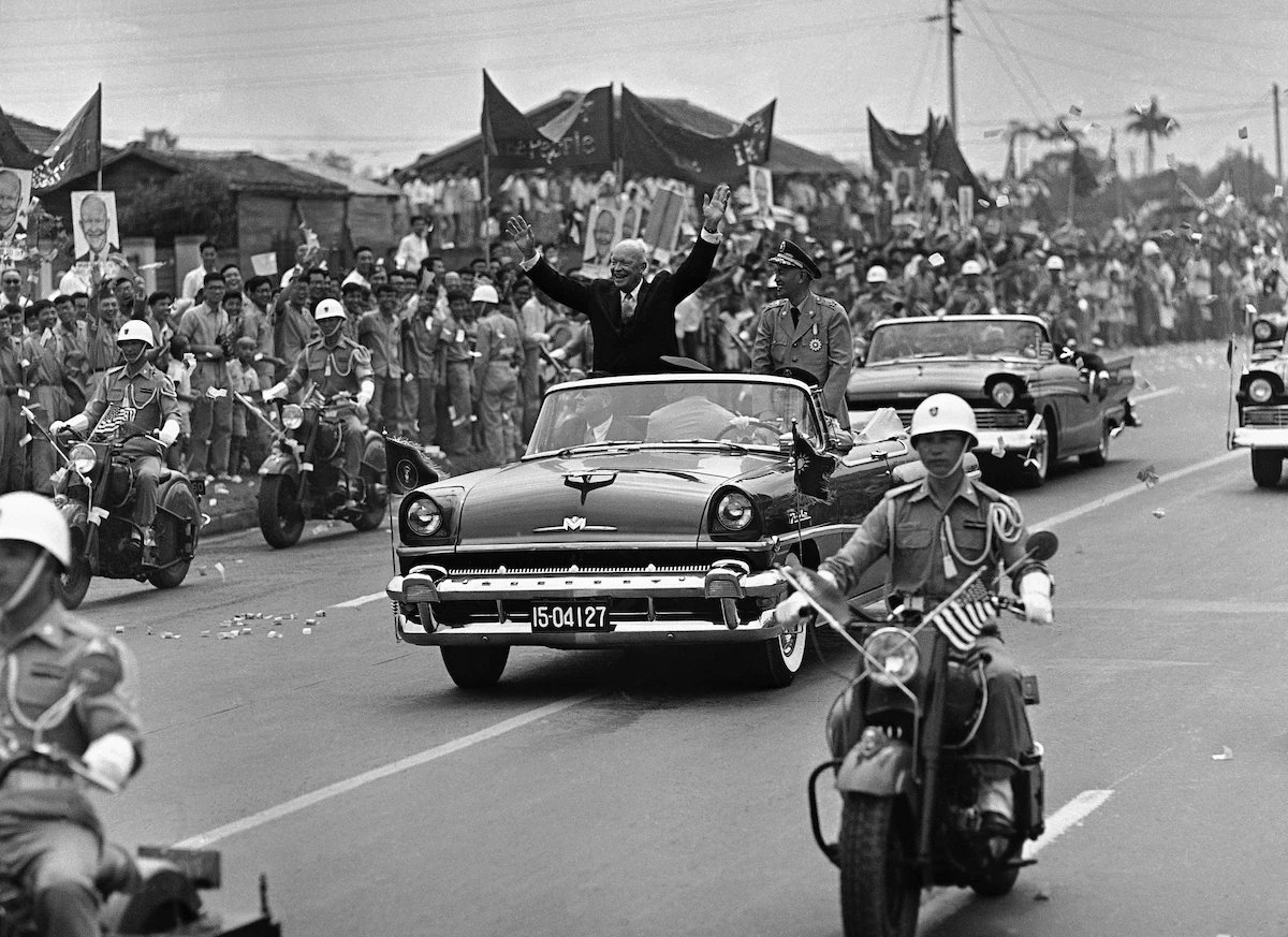 1960年，美国总统德怀特·艾森豪威尔访问台湾。 