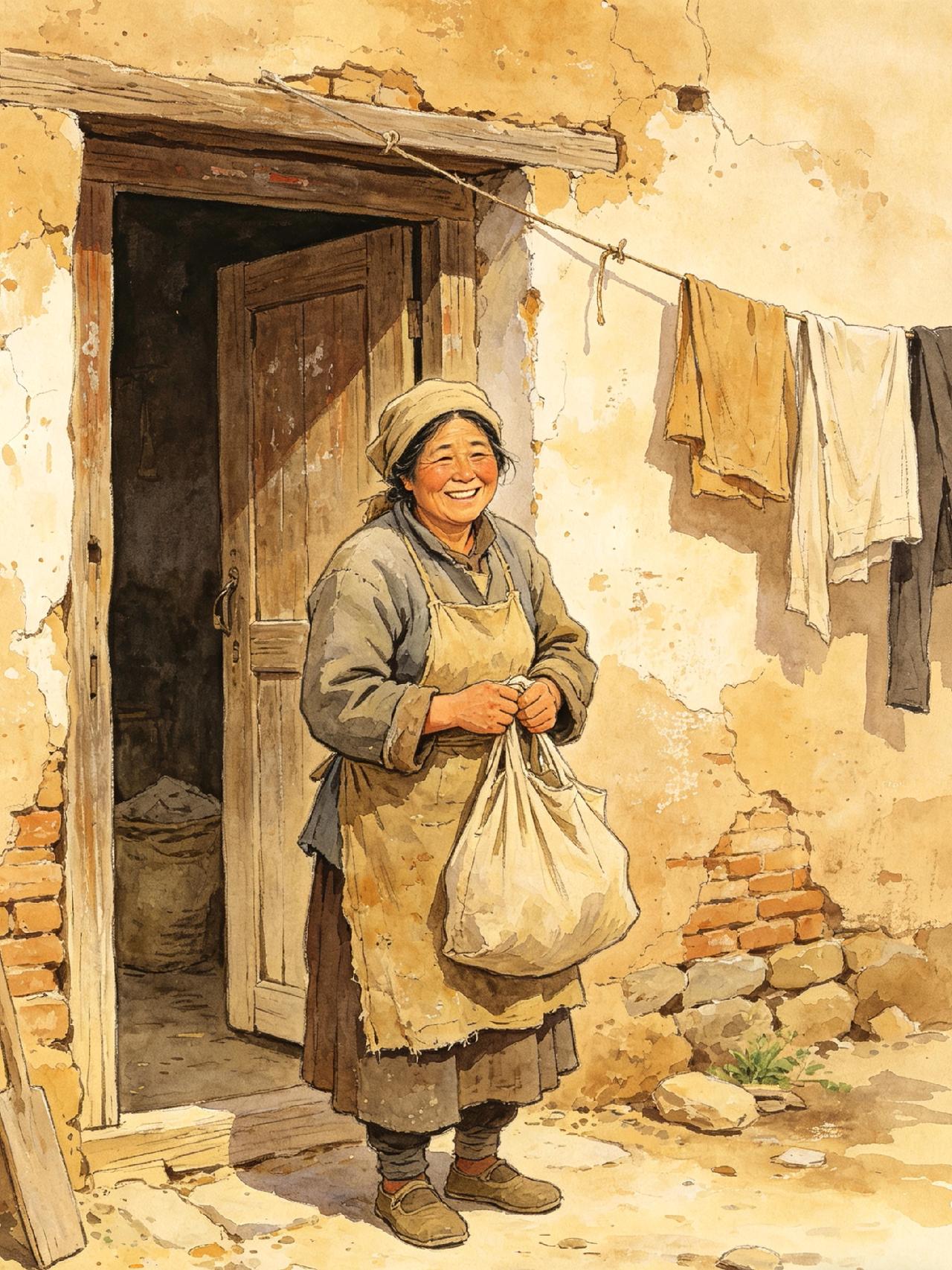 我们是别人的穷亲戚，亲戚两套房，我们租房住……

前几天，76岁的大妗子来看76