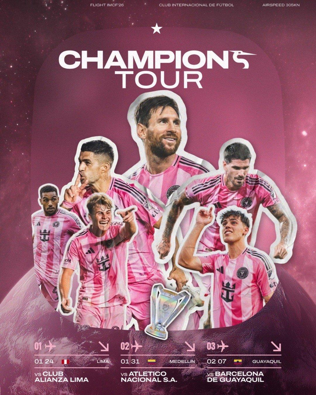 🚨迈阿密国际队正式宣布季前友谊赛赛程🏆▪️1 月 24 日在秘鲁🇵🇪对阵