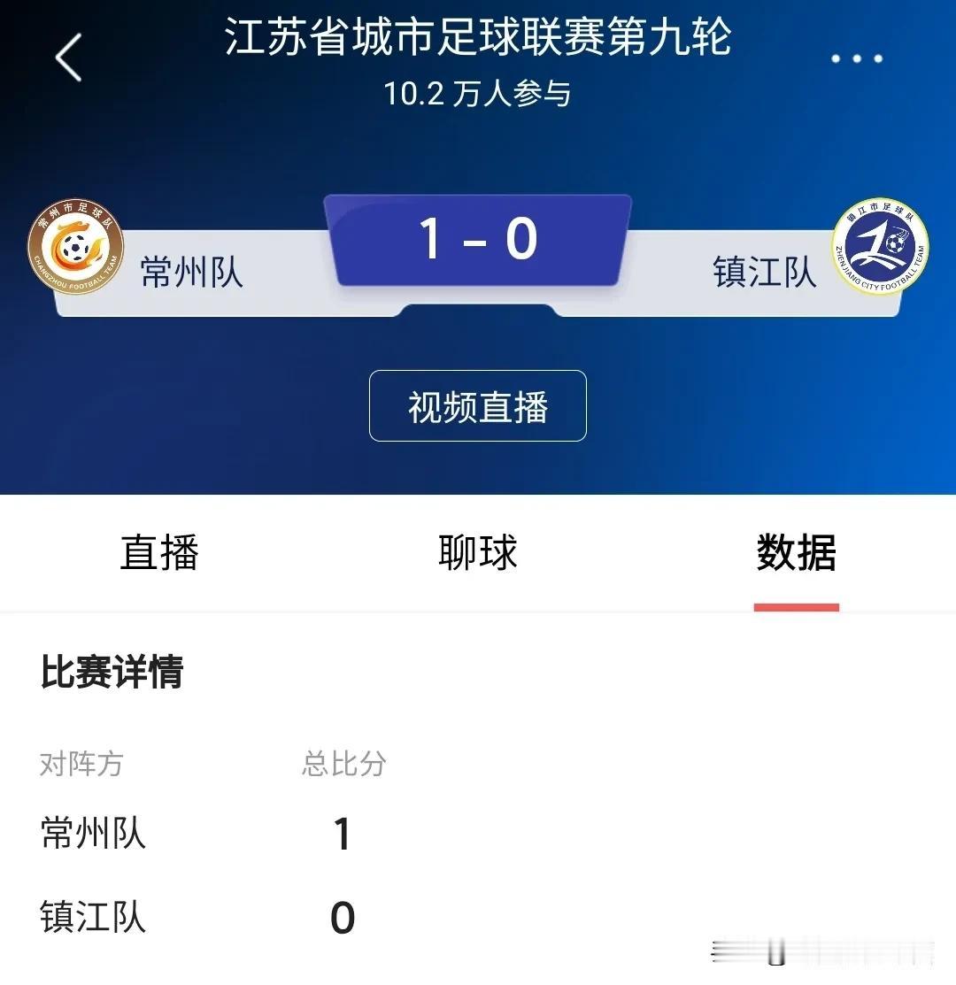 苏超联赛，被绑在耻辱柱上的城市终于出现了，苏超第九轮，常州主场1:0战胜镇江，一