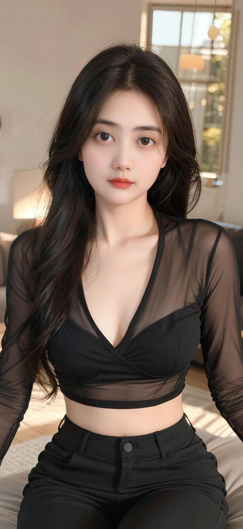 AI冷艳黑纱女神