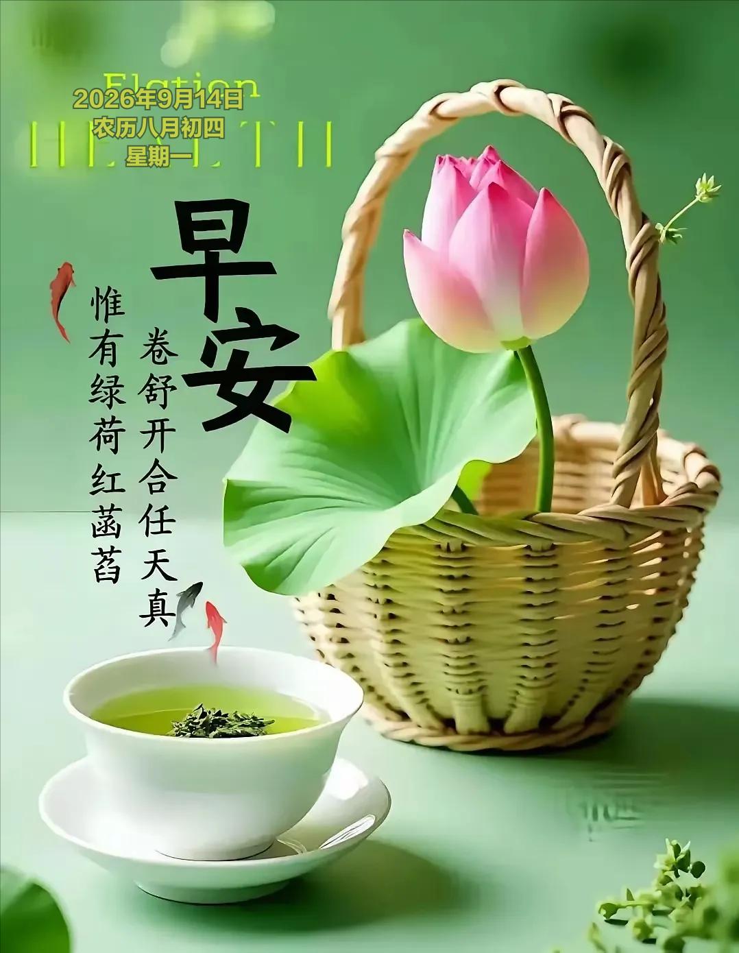 2026年9月14日 农历八月初四 星期一
 
农历八月初四，金秋气息日渐浓厚，