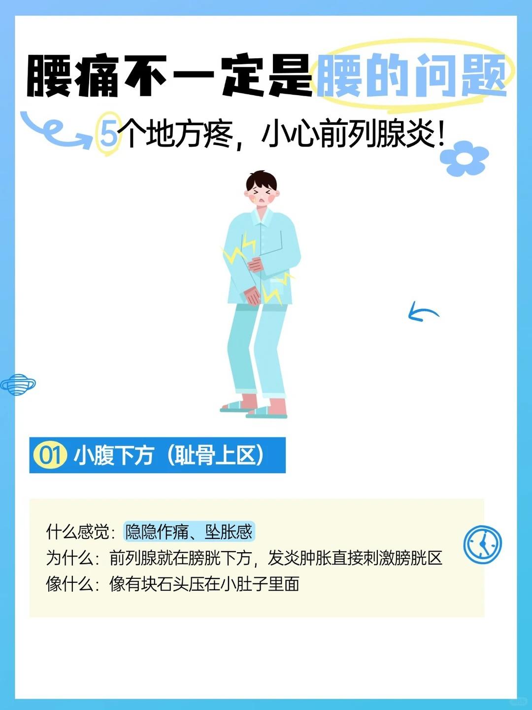 腰疼不一定是腰出问题！这 5 处疼痛，要警惕前列腺炎