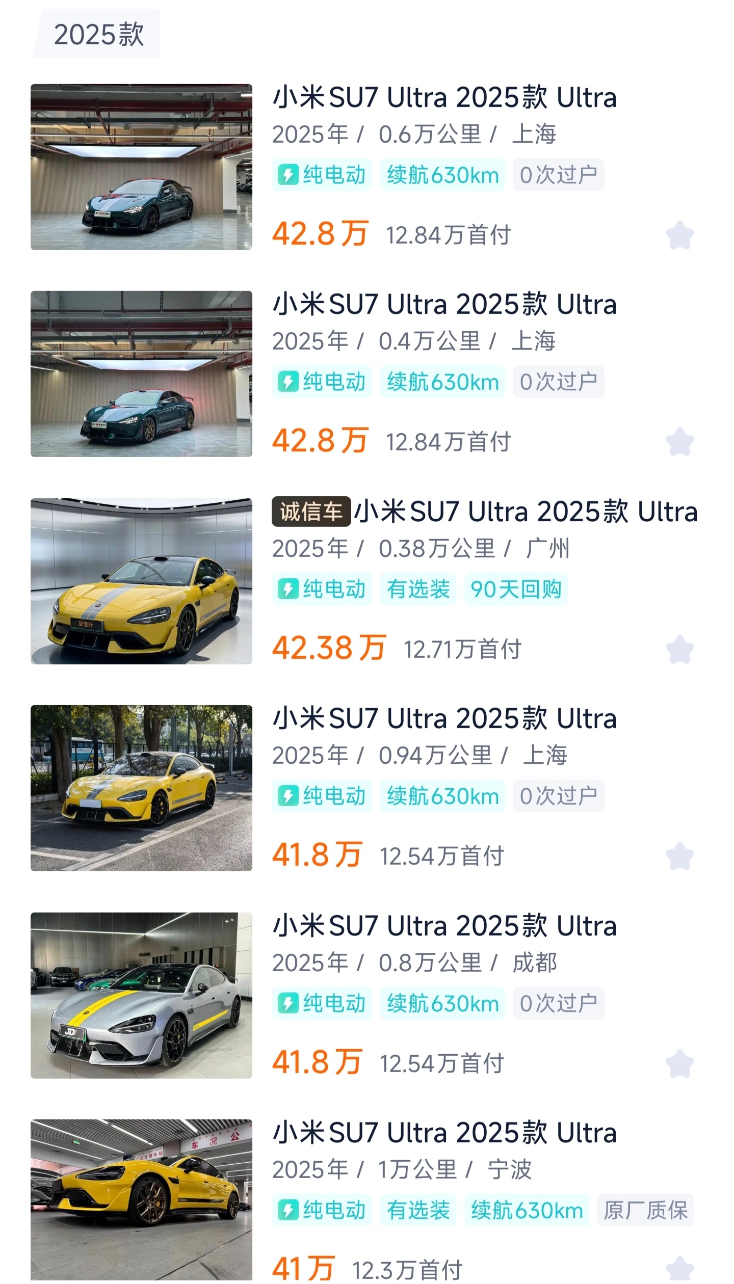 小米SU7 Ultra的二手价格确实涨了不少什么原因啊？