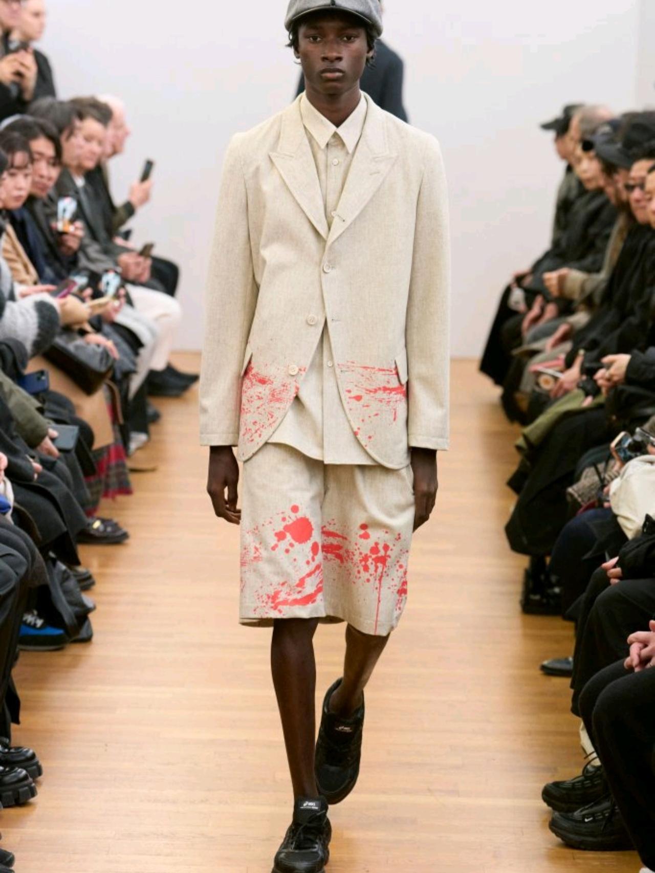 Comme des Garcons Shirt 2026秋冬男装系列，面料混搭是