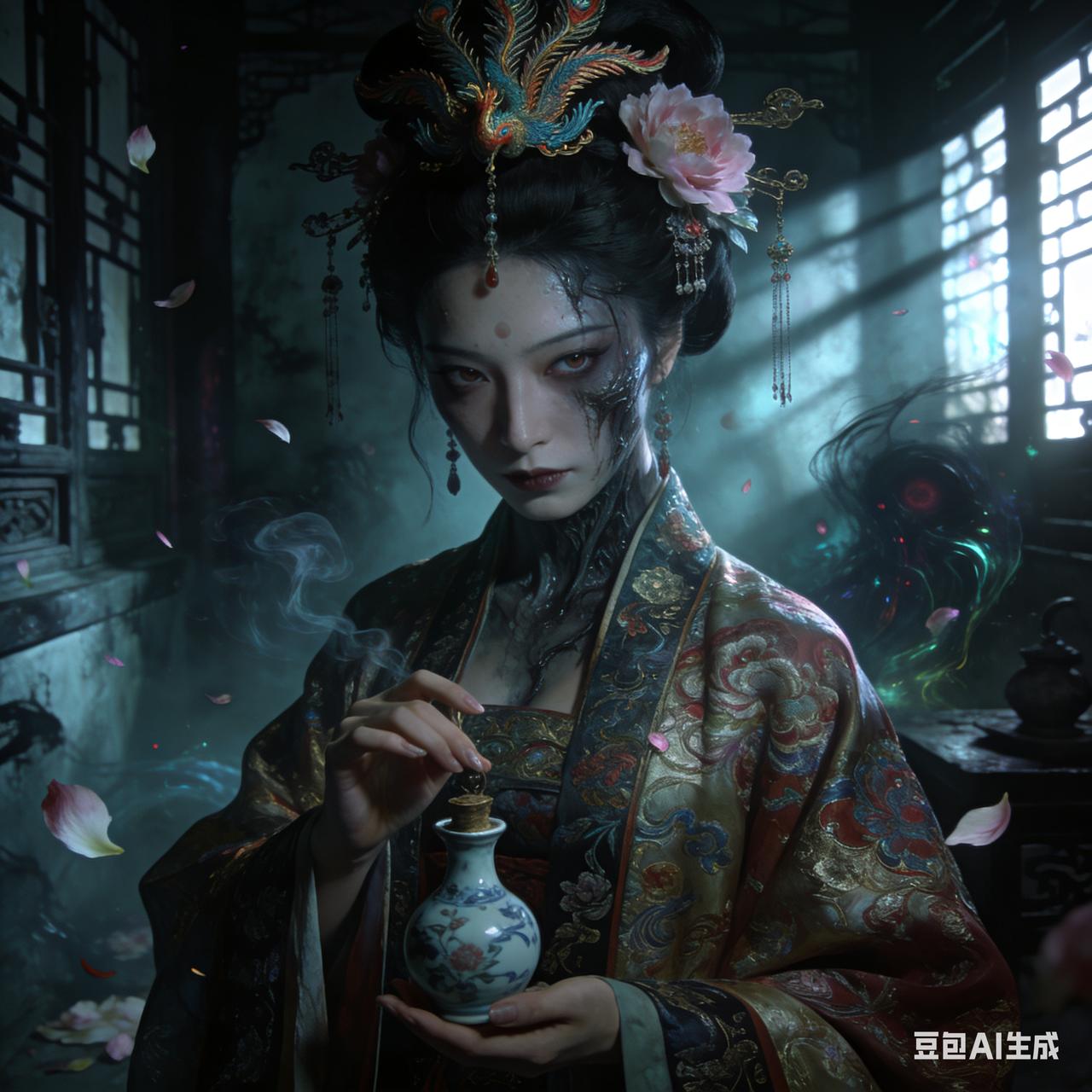 热河曾有一毒妇，对丈夫百般不满，动辄呵斥辱骂，重则棍棒相加，甚至几次在饭菜中下毒