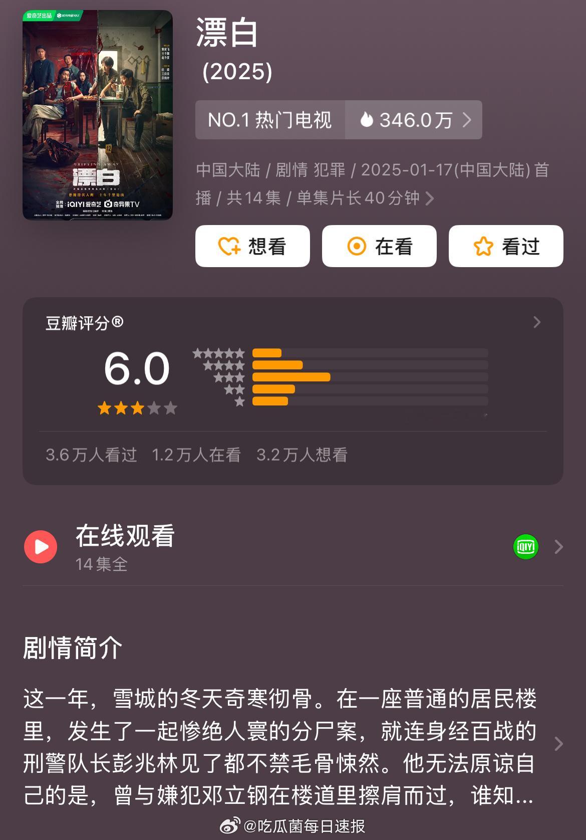 《漂白》豆瓣开分6.0，这是高了还是低了？ 