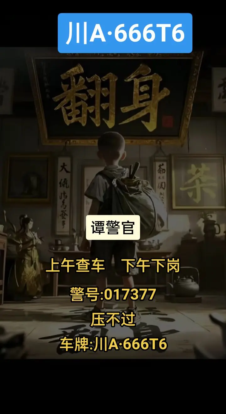 到底是何方神圣?竟有通天本领！各位网友谭警官能否翻身?评论区聊聊