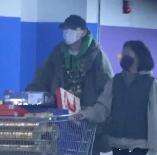 胡歌真是个好男人，事业家庭两不误，百忙之中，还抽空陪老婆逛商场买年货，小推推车满