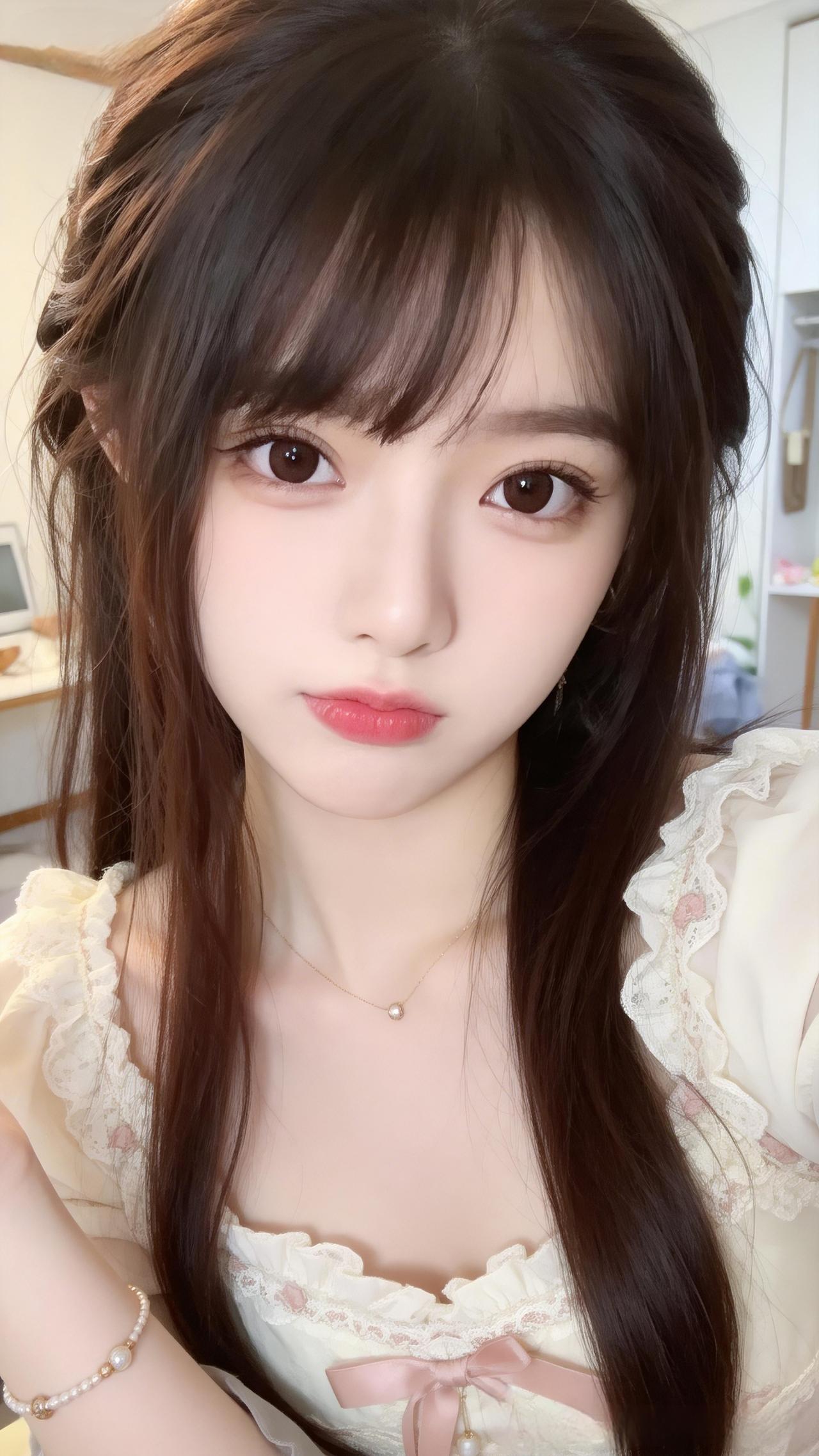 这姑娘打扮得真可爱！