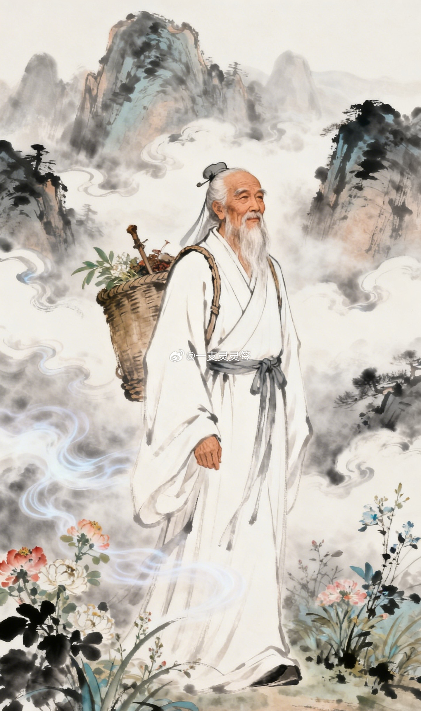 今天四月廿八，是药王孙思邈的圣诞。药王活了一百多岁，一辈子采药、行医、救人，连受