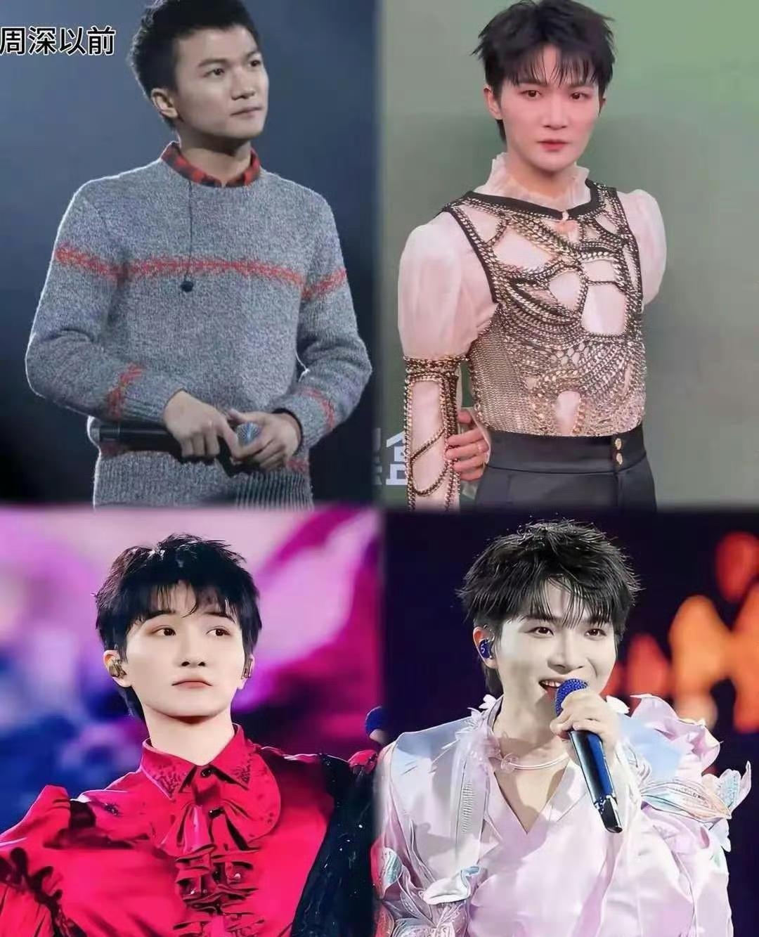 周深现在越来越有权志龙那味儿了哈！虽说没那么夸张抽象啦，但周深每次打扮那叫一个精