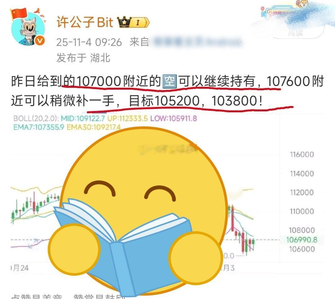 11.4总结：白磐107000附近🈳的丝路完美抵达我们的目标位置103800附