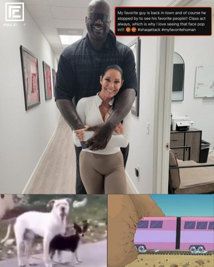 一位有夫之妇Monique Martin在社媒晒出一张图片，她和奥尼尔热情相拥。