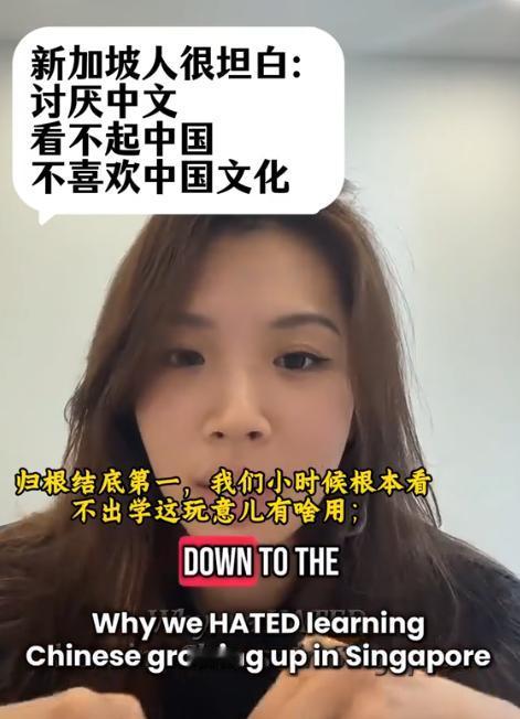 有人问一位新加坡女子：“为何新加坡年轻人讨厌中文呢？”没想到，她回答得很直白，毫