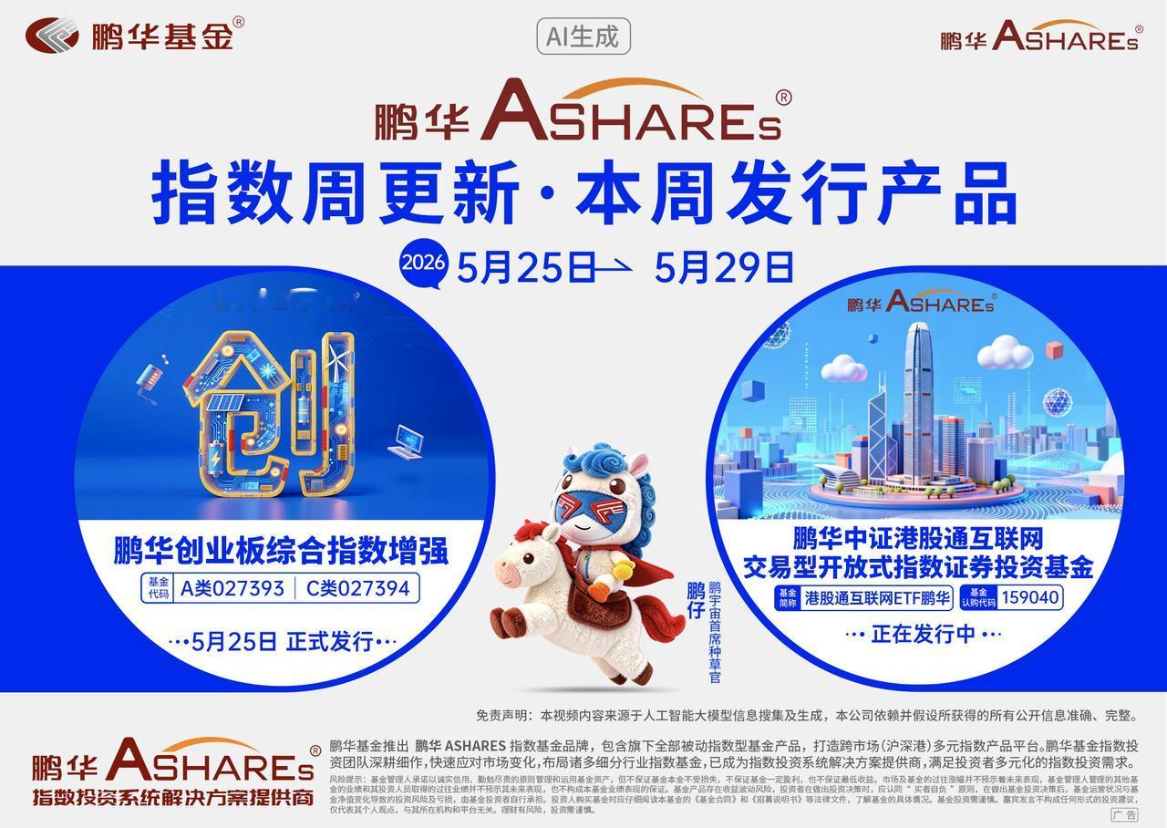 【AI生成视频】
🔔20260525-20260529
📢鹏华Ashares