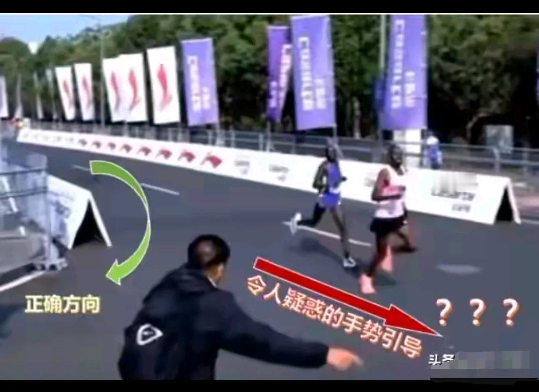 中国马拉松赛事，简直越来越荒诞离谱！

11月3日杭州马拉松比赛直播画面出现荒诞