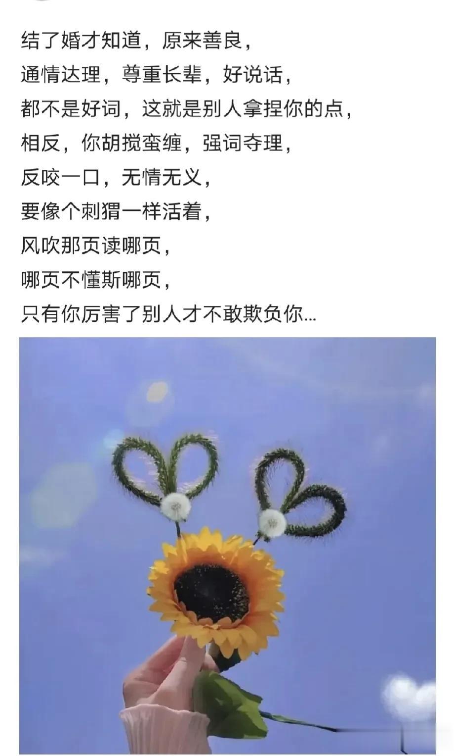 莫言icon：当一碗水端不平的时候，只有牺牲那个最善良的，才能风平浪静，一旦那个