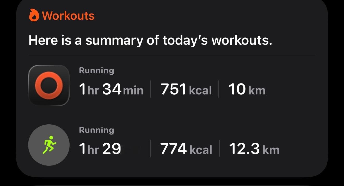 出去跑了一圈这Apple watch 和小米手环有时候数据相近，有时候差的不少这