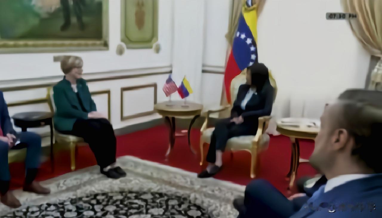 应有的尊严，委内瑞拉代总统接见美国代表团时采取了惯有礼节安排，将美代表团长安排在