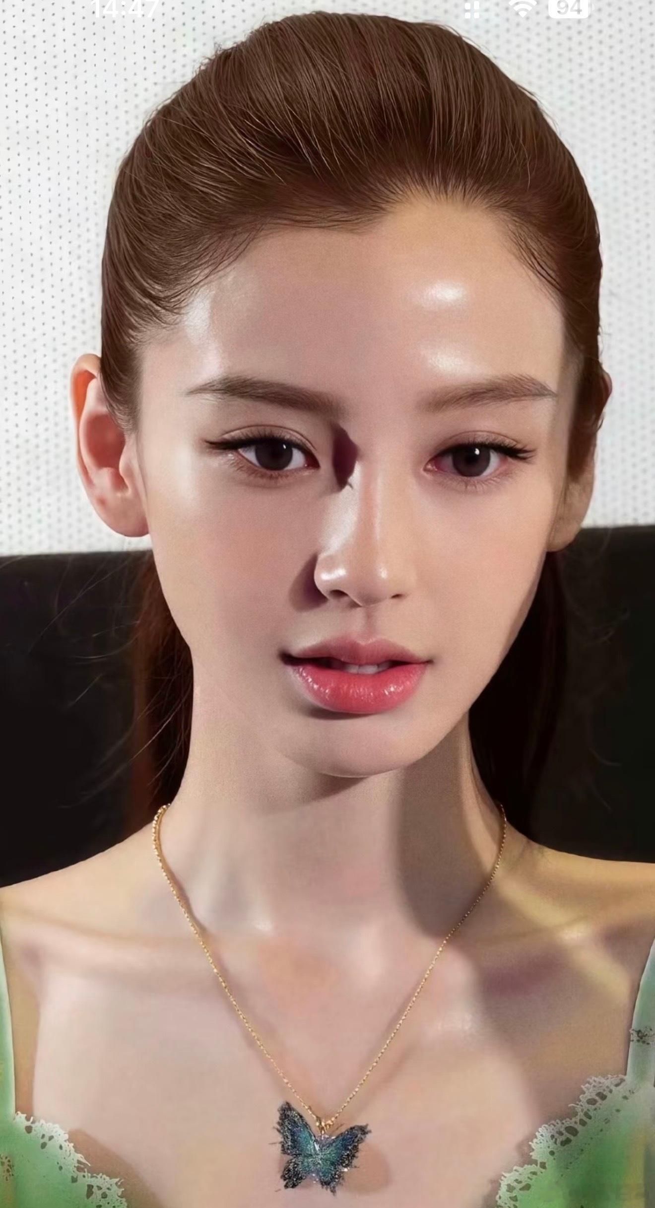 真美女露额头是这样的田曦薇没刘海差点认不出来
