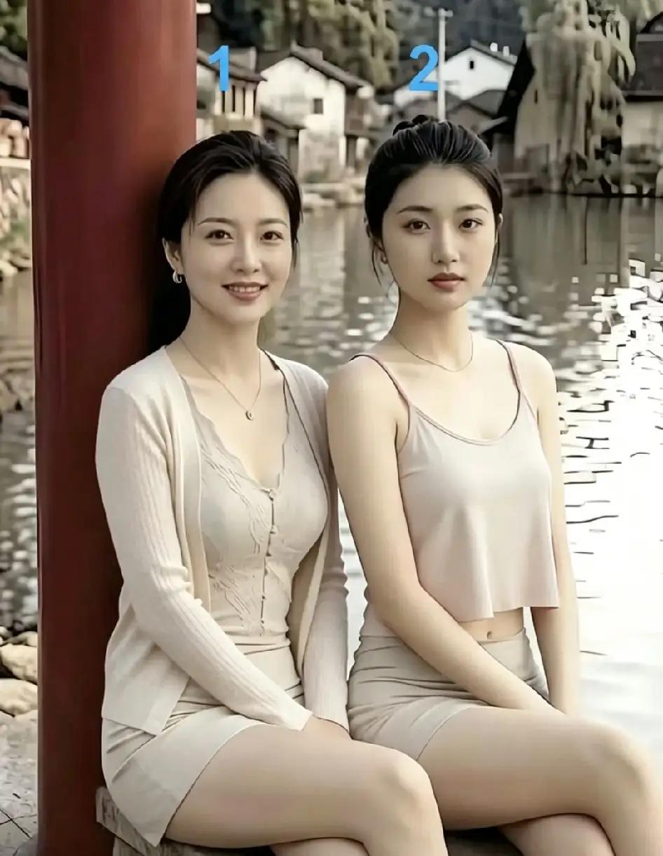 这眼力也太考验人了吧？41岁的妈妈跟20的岁女儿一起拍照，分不清谁是妈妈。谁是女