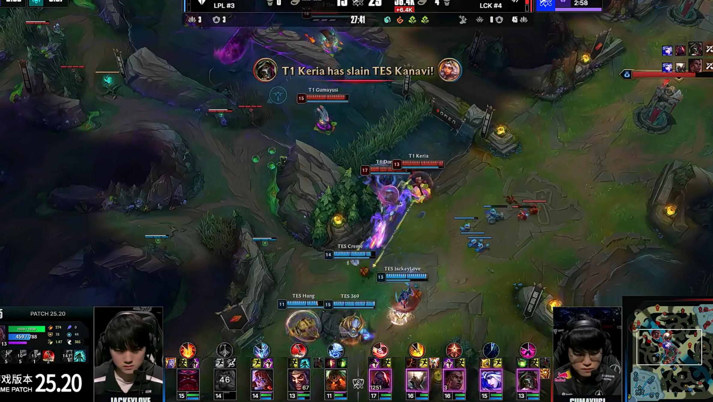 t1对战tes  这打野演都不演了！ ​​​