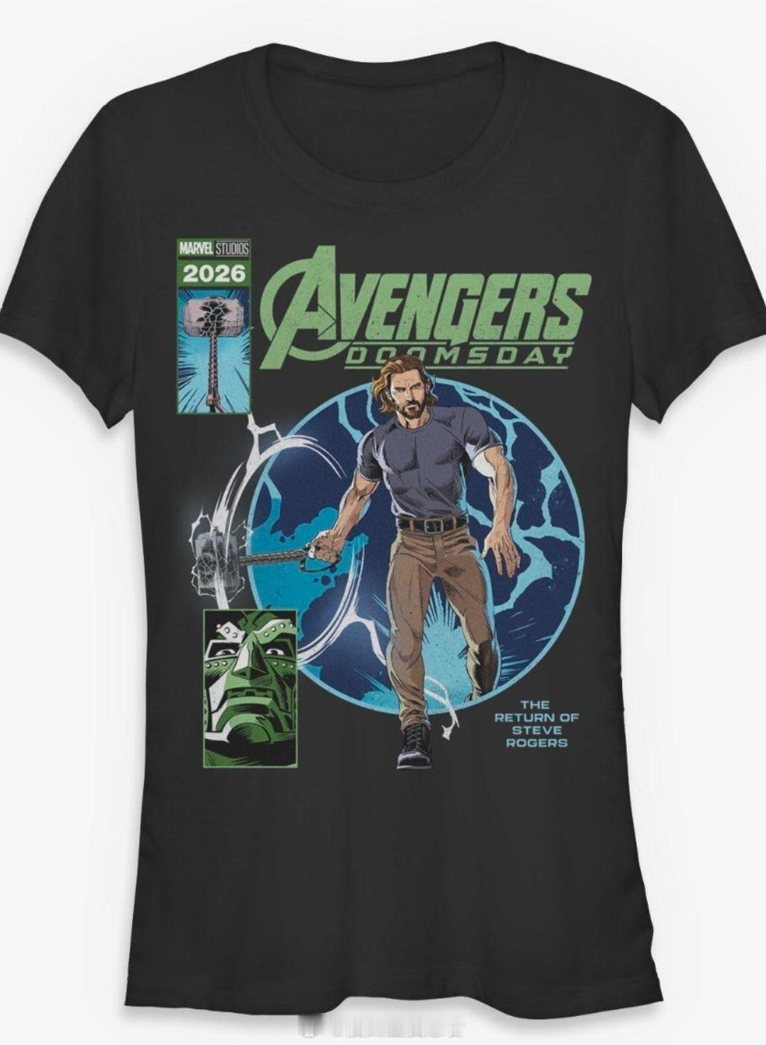 漫威[超话]复仇者联盟5:毁灭之日 一件复联五的新T恤上Steve Rogers