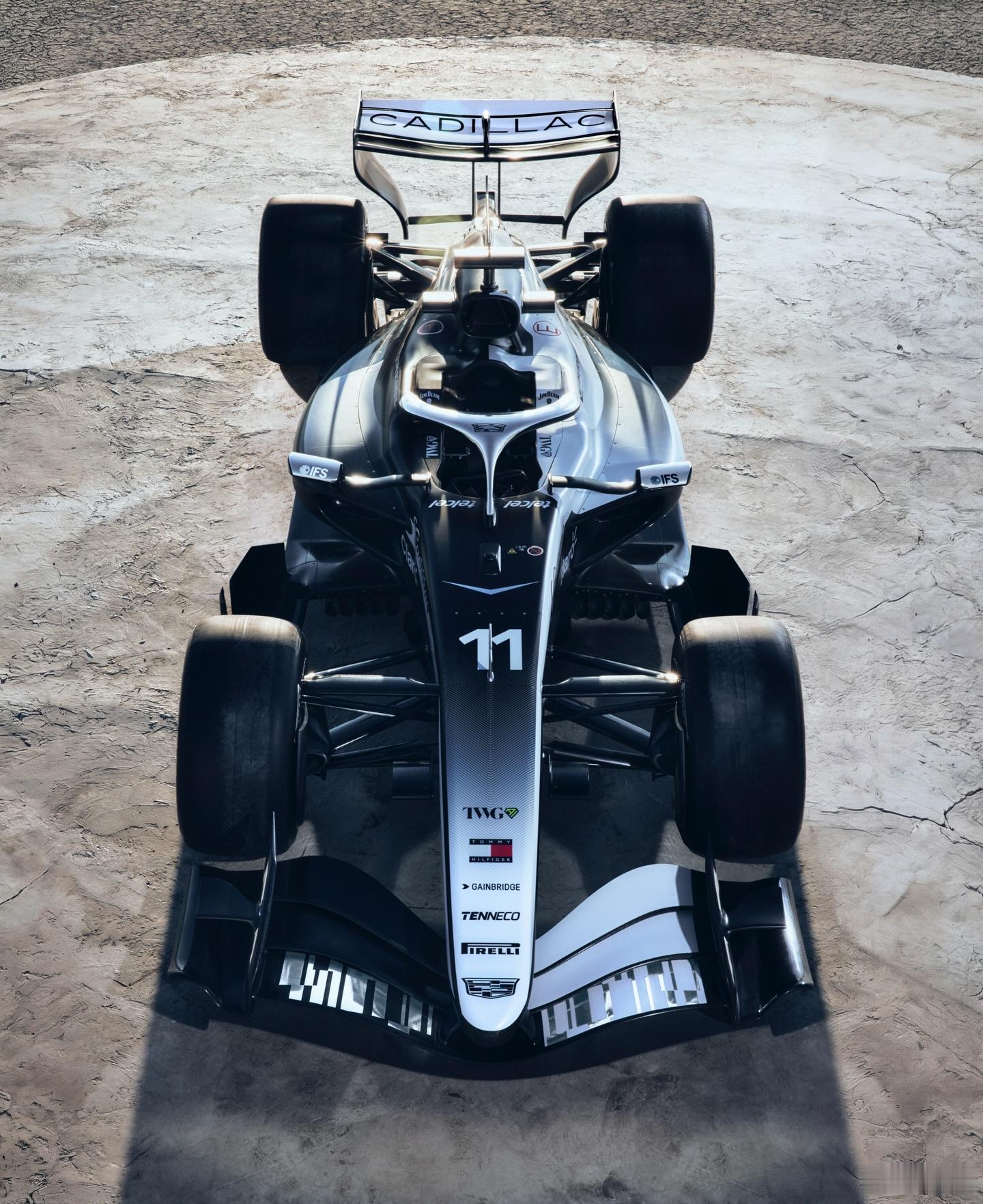 2026赛季F1新军凯迪拉克车队的涂装正式出炉 黑白配的配色大家觉得好看吗 