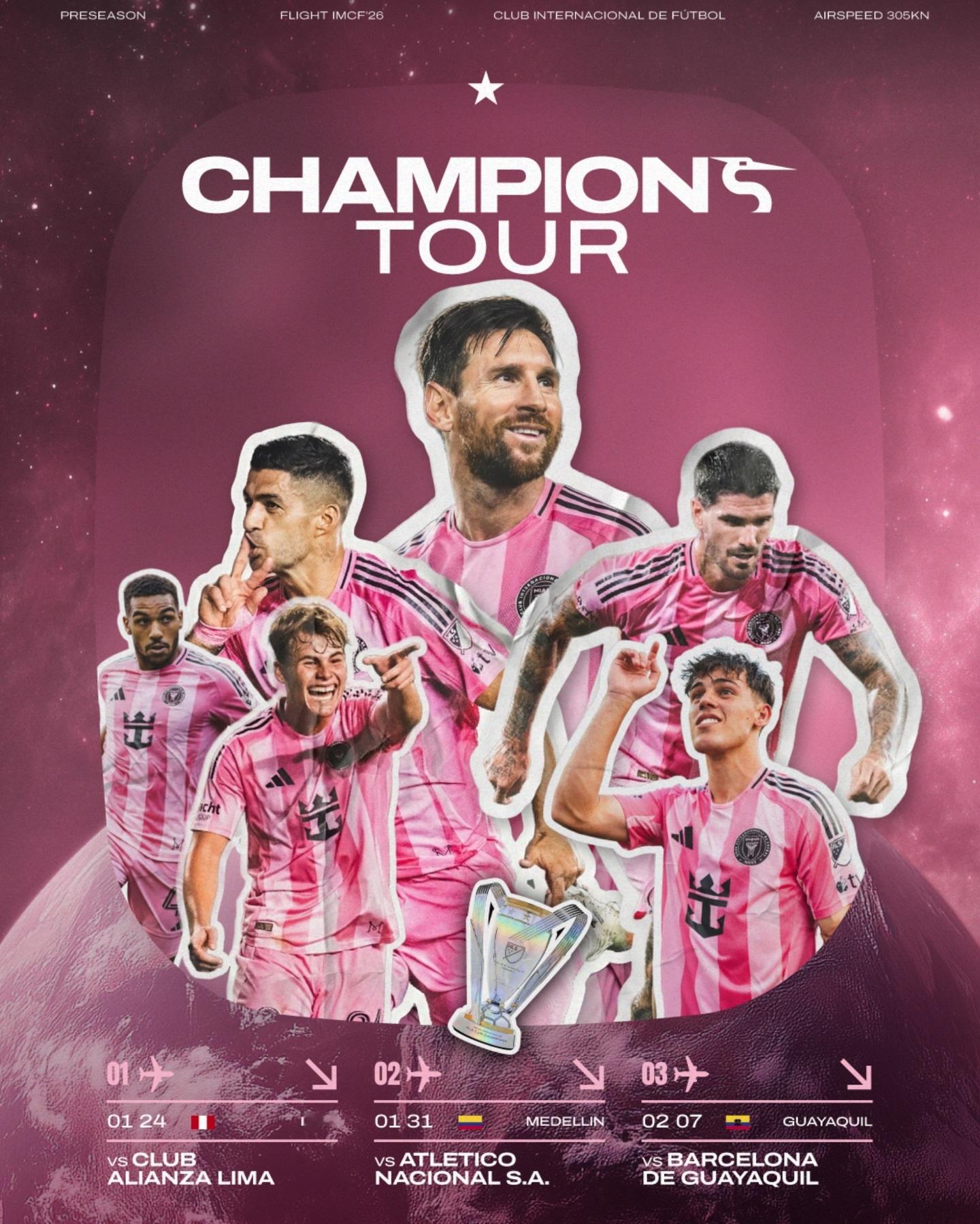 【】迈阿密国际宣布季前巡回赛，为即将到来的赛季做准备🇵🇪🇨🇴🇪🇨：1