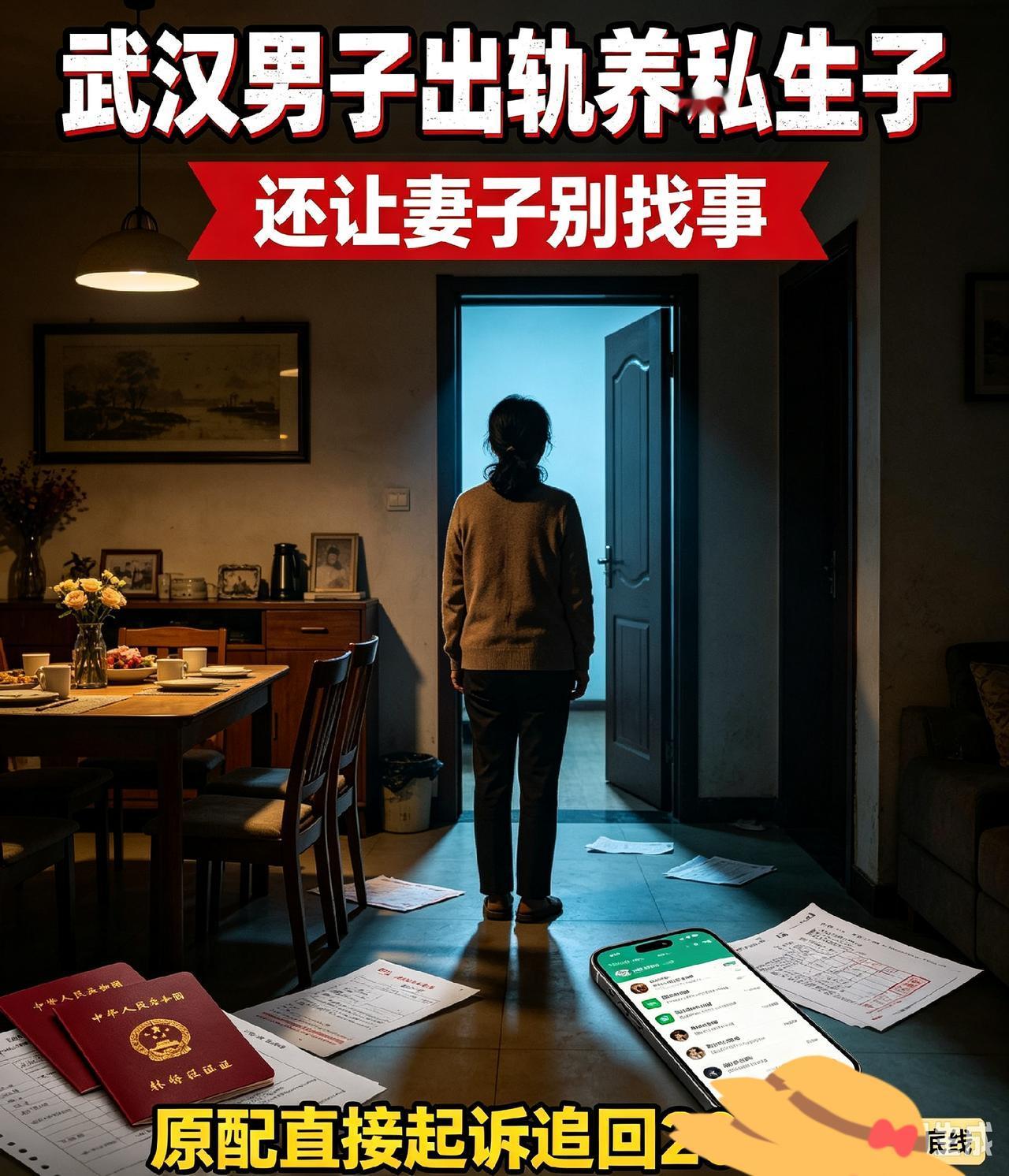 武汉汉阳男子婚内出轨育私生子，转账230万，反倒指责妻子不要没事找事。
 
出轨